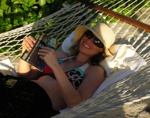Dr. Robyn on a hammock in Aruba